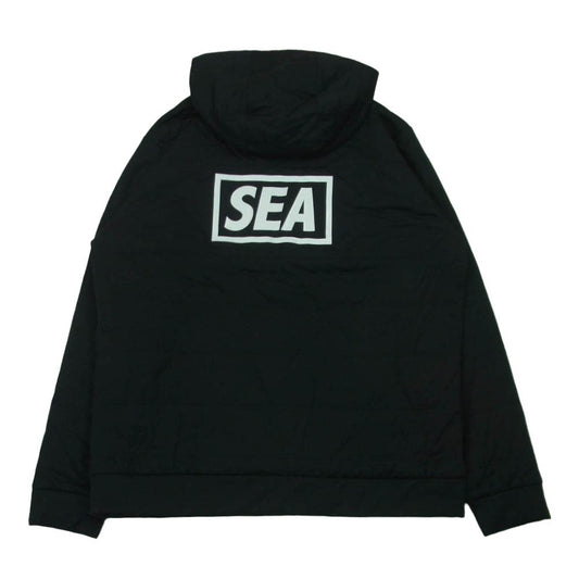 WIND AND SEA ウィンダンシー snowpeak スノーピーク 20AW WAS-SW-20AU002 FLEXIBLE INSULATED PULL HOODIE 中綿 フーディー パーカー ブラック系 L【中古】