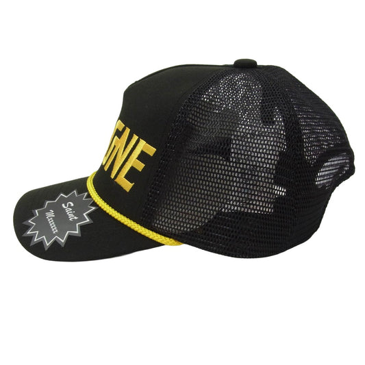 SAINT MICHAEL セントマイケル 26SS SM-MK8-0000-084 MESH CAP SAINT ONE 刺繍 メッシュキャップ スナップバック 帽子 ブラック系 OS【極上美品】【中古】