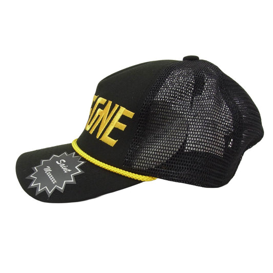 SAINT MICHAEL セントマイケル 26SS SM-MK8-0000-084 MESH CAP SAINT ONE 刺繍 メッシュキャップ スナップバック 帽子 ブラック系 OS【極上美品】【中古】