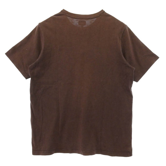 Supreme シュプリーム 22SS Pocket S/S Tee ロゴ 刺繍 ポケット Tシャツ 半袖 カットソー ブラウン系 L【中古】