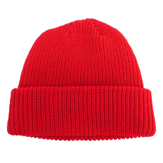 Supreme シュプリーム ワングラム期 Loose Gauge Beanie ロゴ刺繍 ルーズゲージ ビーニー ニットキャップ 帽子 レッド系【美品】【中古】