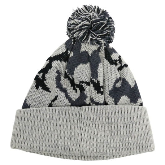 Supreme シュプリーム 12AW Camo Beanie カモ柄 ポンポン付 カフ ビーニー カモフラ アーバンカモ ニット キャップ 帽子 ホワイト系 グレー系【美品】【中古】
