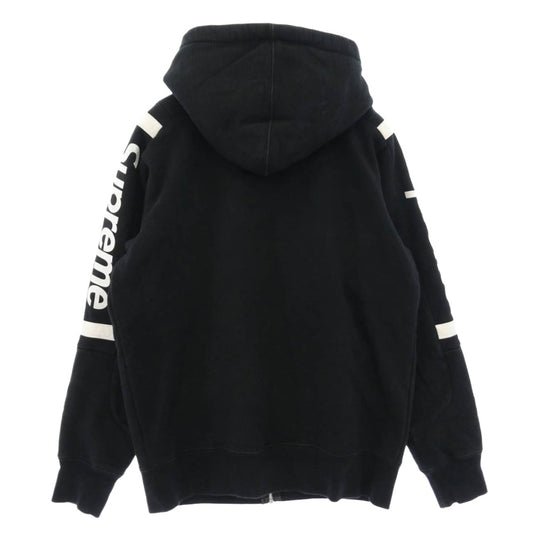 Supreme シュプリーム 15AW Sideline Hooded Track Zip Up サイドライン ジップ パーカー ブラック系 S【中古】