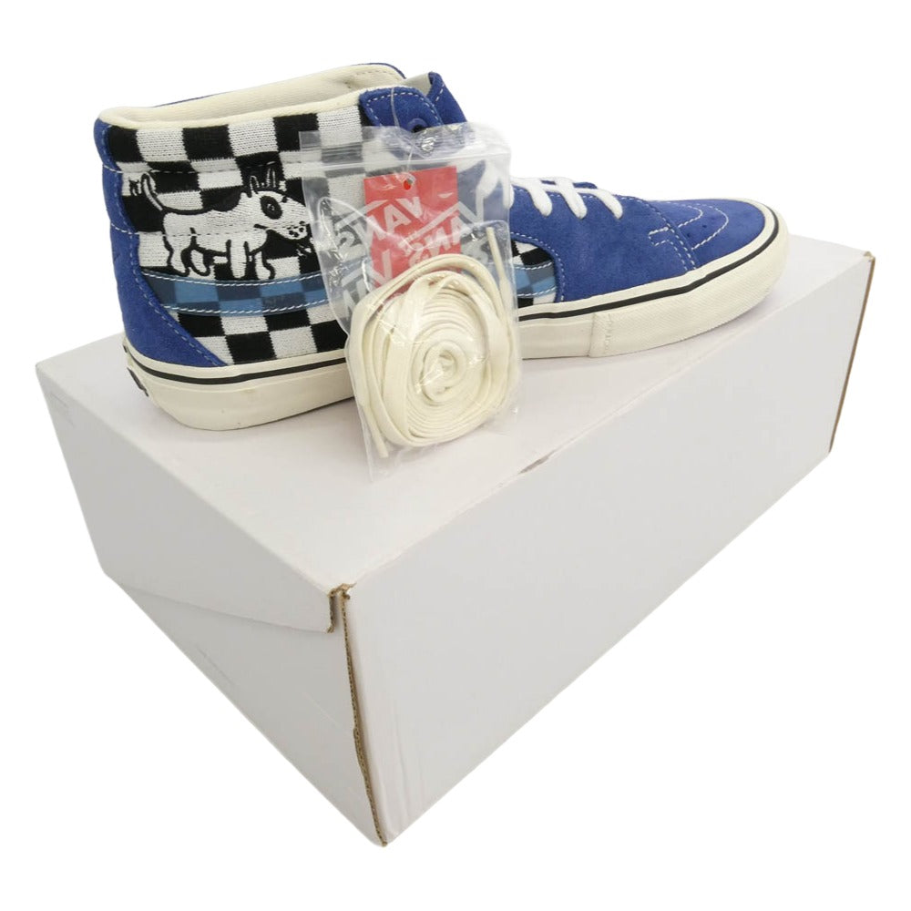 VANS バンズ vn0a4odrsoy × Alltimers Sk8 Mid Pro スケート ミッド プロ スニーカー ネイビー系 ホワイト系 28cm【極上美品】【中古】