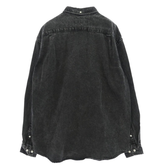 Supreme シュプリーム 25SS Small Box Denim Shirt スモールボックス デニム 長袖 ボタンダウン シャツ ブラック系 L【中古】