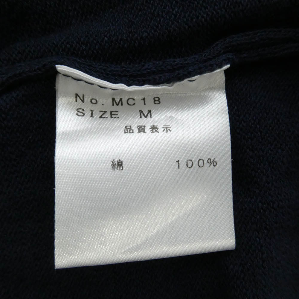 ムーンキャッスル MC18 ICE COTTON CREWNECK アイスコットン クルーネック 半袖 ニット ネイビー系 M【美品】【中古】