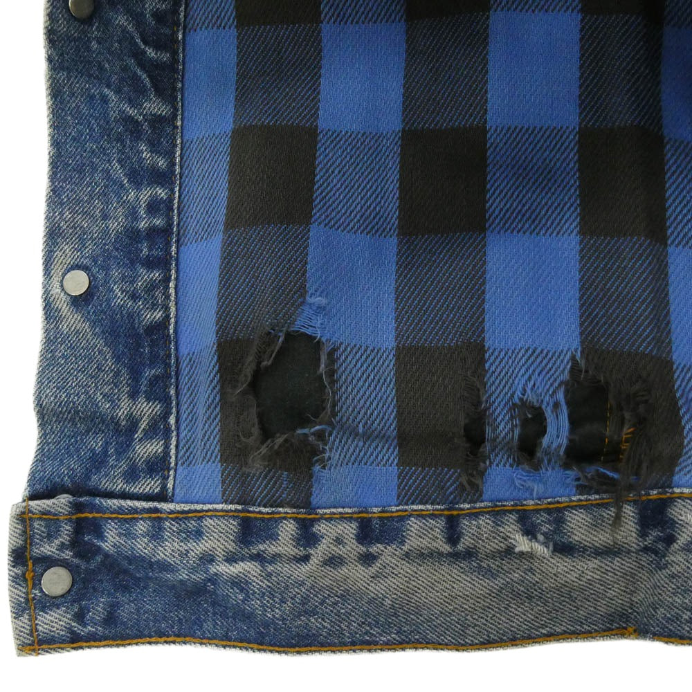 Levi's リーバイス 70401-0818 VINTAGE ヴィンテージ 80s USA製 米国製 フェイエットビル工場 ボタン裏刻印527 ネルライナー デニムジャケット 38 インディゴブルー系 38【中古】