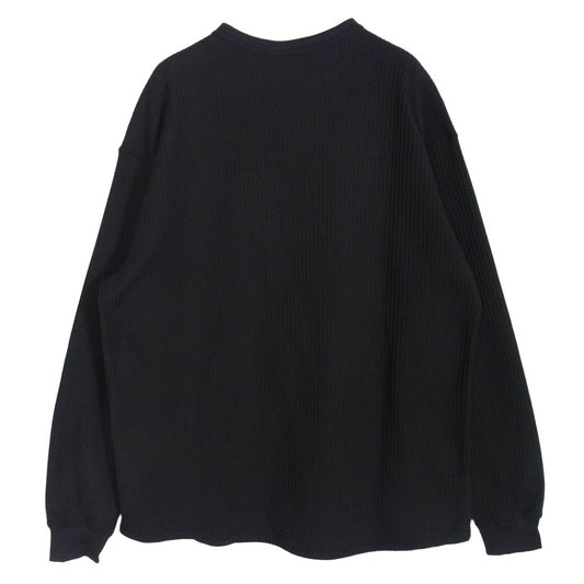 THE NORTH FACE ノースフェイス NT62436 L/S Warm Waffle Crew ロングスリーブ ウォーム ワッフル クルーネック カットソー 長袖 Tシャツ ブラック系 L【中古】