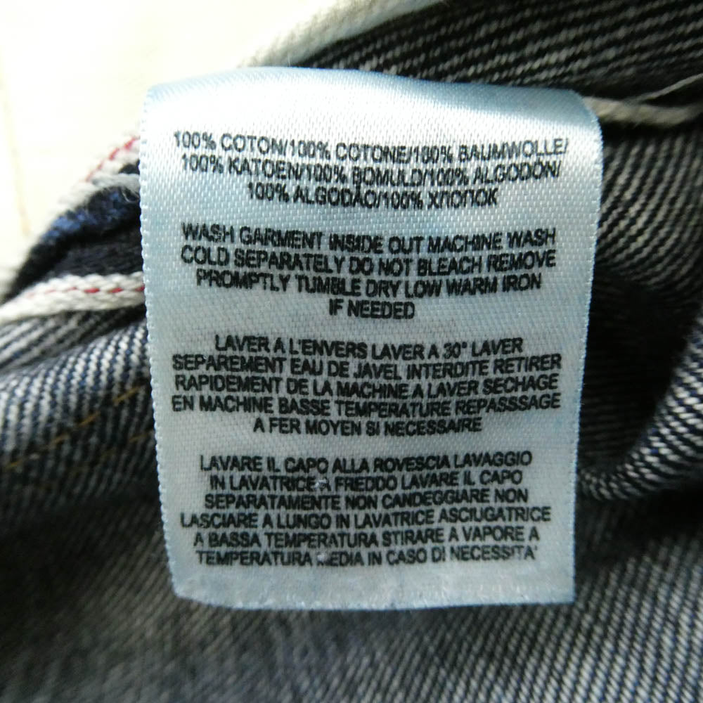 RRL ダブルアールエル ボタンフライ 赤耳 デニム パンツ インディゴブルー系 34x32【中古】