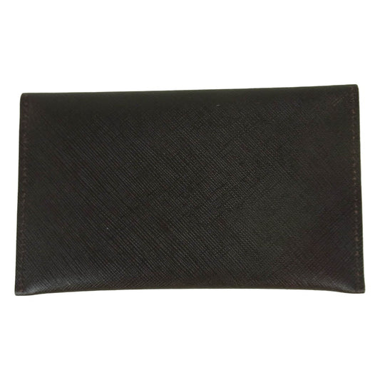 WILDSWANS ワイルドスワンズ ラフィーネ レザー ポケットティッシュ ケース ダークブラウン系【美品】【中古】