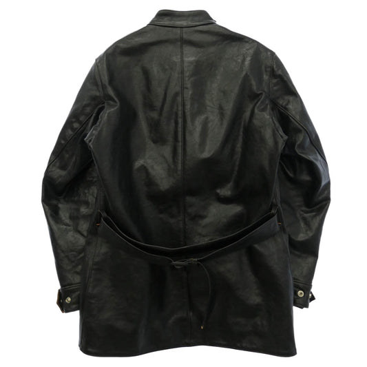 Lewis Leathers ルイスレザー No.414 ROADMASTER ロードマスター 茶芯 ベジタブルタンニン カウハイド レザー ツーリング ライダース ジャケット ブラック系 40【中古】