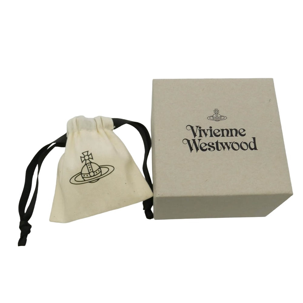 Vivienne Westwood ヴィヴィアンウエストウッド Mini Bas Relief Drop オーブ ミニバス レリーフ ドロップ ピアス ピンクゴールド系【中古】