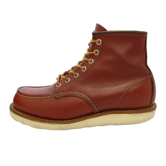 RED WING レッドウィング USA製 四角犬タグ IRISH SETTER 6インチ MOC アイリッシュセッター モック ブーツ ブラウン系 US7【中古】