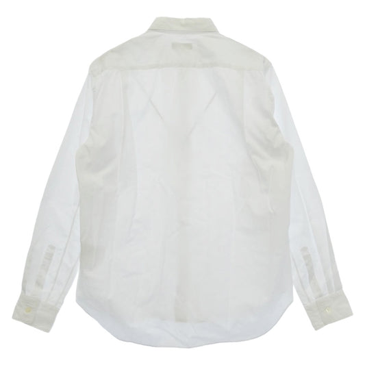COMME des GARCONS HOMME PLUS コムデギャルソンオムプリュス PO-B025 AD2024 チュール フリル 長袖 シャツ ホワイト系 S【中古】