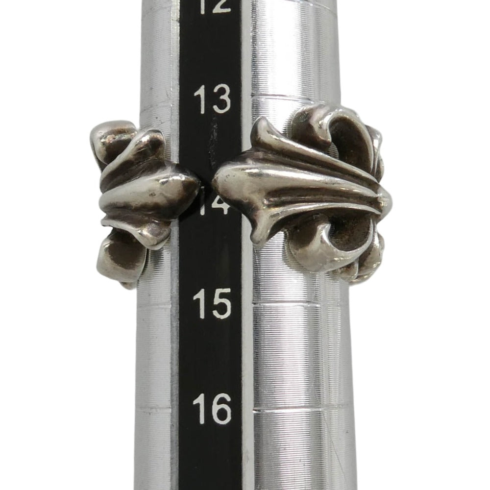 CHROME HEARTS クロムハーツ(原本無) DBL FLRL CRS ダブル フローラル クロス リング シルバー系 14号【中古】
