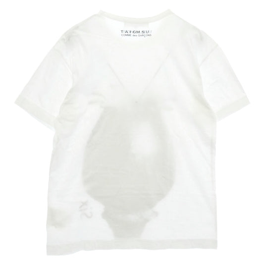 COMME des GARCONS コムデギャルソン 23SS OZ-T107 × TRADING MUSEUM トレイディング ミュージアム フロントプリント Tシャツ 半袖カットソー ホワイト系 XL【中古】