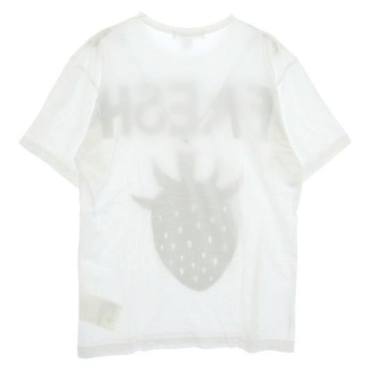COMME des GARCONS コムデギャルソン 23SS FK-T007 SHIRT Brett Westfall ブレットウェストフォール STRAWBERRY ストロベリー Tシャツ 半袖カットソー ホワイト系 XL【中古】