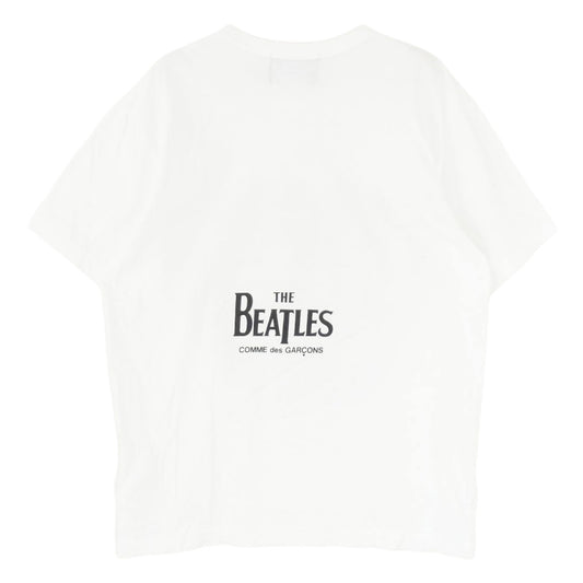 COMME des GARCONS コムデギャルソン 23SS VZ-T052 × THE BEATLES Big apple Cotton S/S Tee ザ ビートルズ ビッグ アップル コットン フロントプリント Tシャツ 半袖カットソー ホワイト系 XXL【中古】