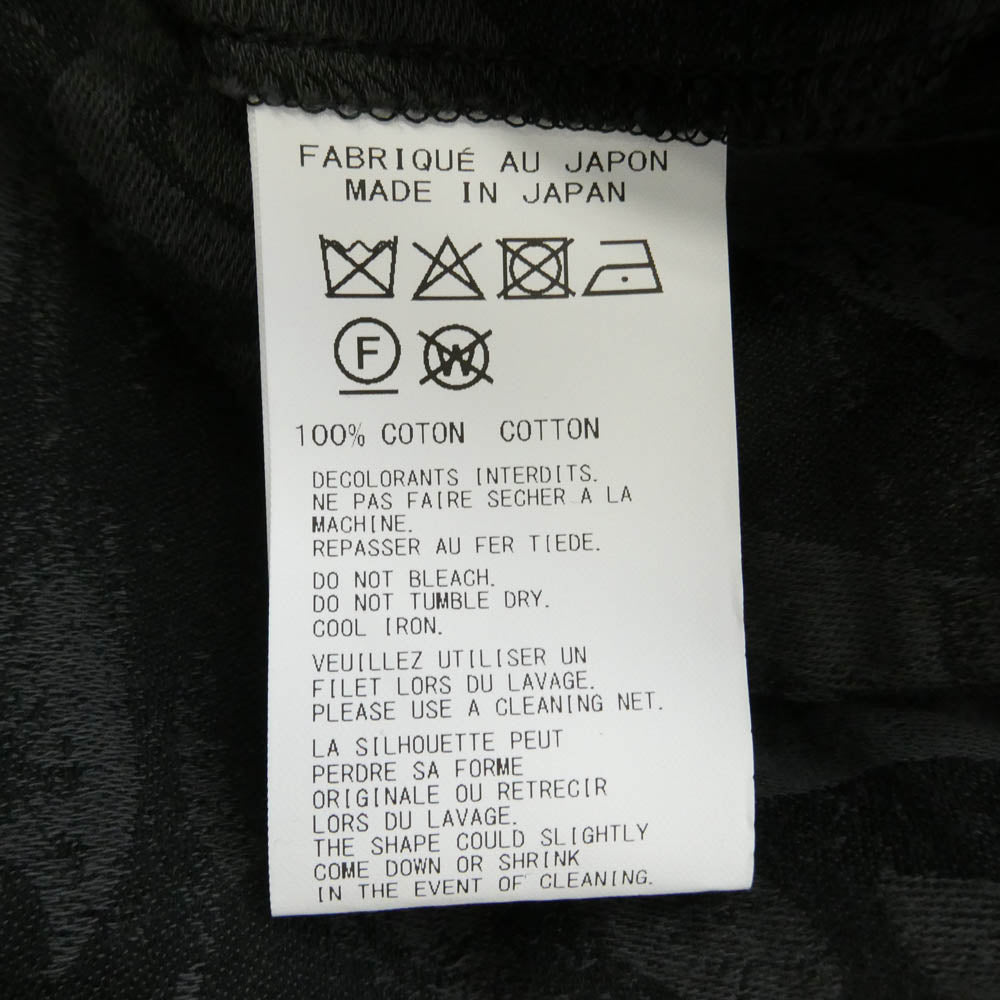 Yohji Yamamoto POUR HOMME ヨウジヤマモトプールオム 26SS HK-J76-041 JACQUARD MESSAGE PRINTED JACKET ジャカード メッセージ プリント シャツ ジャケット ブラック系 グレー系【中古】
