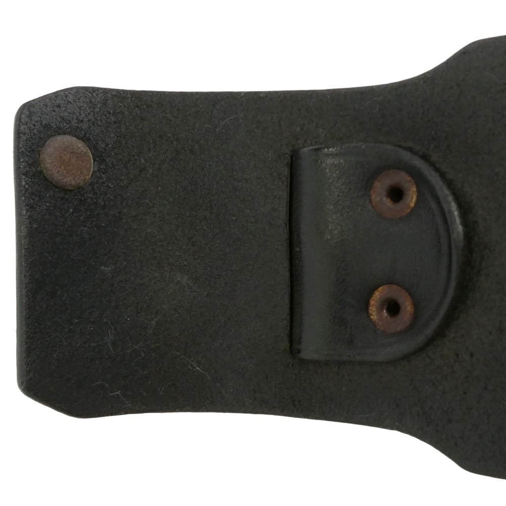 STOPLIGHT ストップライト シルバーメタル付き ピースマーク スタッズ レザー ブレスレット ダークブラウン系【中古】