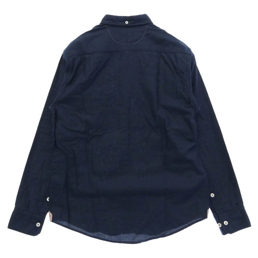 VISVIM ビズビム 12AW 0112205014007 V+V B.D. L/S IT ボタンダウン 長袖 シャツ ネイビー系 S 1【中古】