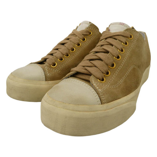 VISVIM ビズビム 14SS 0114102002006 SKAGWAY LO-FOLK レディース スカグウェイ ローカット フォーク スニーカー ライトブラウン系 ベージュ系 USW6【中古】