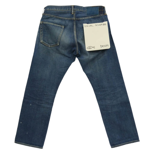 VISVIM ビズビム 16AW 0116105005024 SOCIAL SCLPTR 10 DMGD-12 13OZ 藍染め ディアパッチ ダメージ 加工 デニム パンツ ブルー系 L28W36【中古】