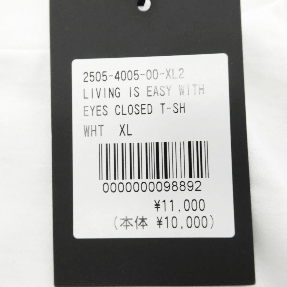 MINEDENIM マインデニム 2505-4005-00XL2 LIVING IS EASY WITH EYES CLOSED 半袖 Tシャツ カットソー ホワイト系 XL【中古】