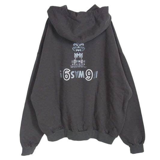 HideandSeek ハイドアンドシーク H30th-010226 × Toru Nishiura The H&S Hooded Sweat Shirt プルオーバー パーカー チャコール系 XL【中古】