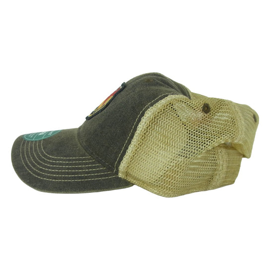 ミリタリー 36TH TACTICAL AIRLIFT SQ 第36戦術空輸飛行隊 CAP メッシュ キャップ 帽子 LEGACY インディゴブルー系 ベージュ系【極上美品】【中古】