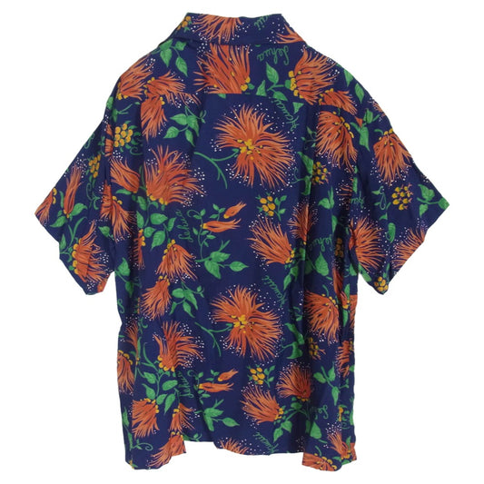 SUN SURF サンサーフ SS34458 レフア アロハシャツ 半袖 シャツ ネイビー系 15-151/2【中古】