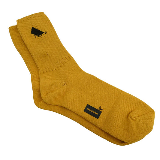 DESCENDANT ディセンダント 242MADS-AC02 SPYHOP SOX 刺繍 リブ編み ソックス 靴下 イエロー系 F【極上美品】【中古】