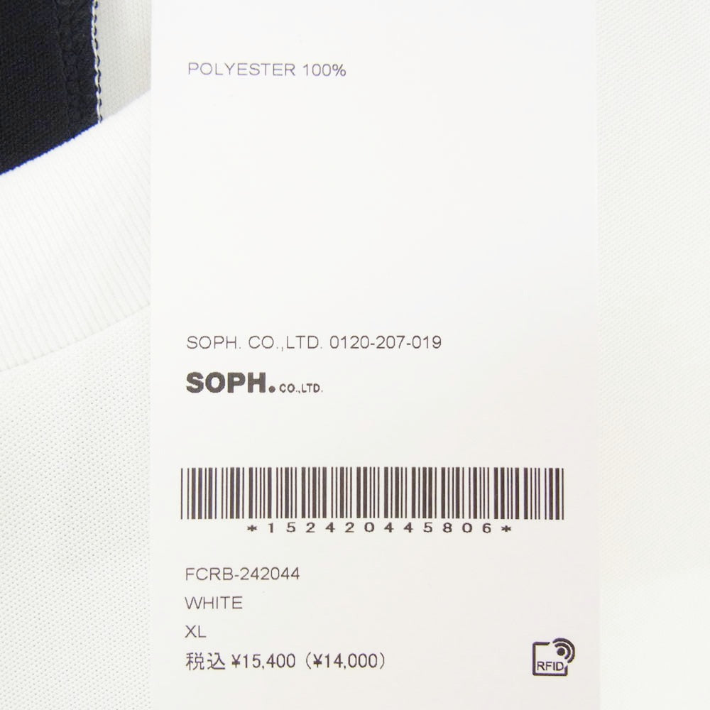 F.C.R.B. エフシーアールビー 24AW FCRB-242044 S/S TEAM TOP ロゴプリント 半袖 Tシャツ ホワイト系 XL【極上美品】【中古】