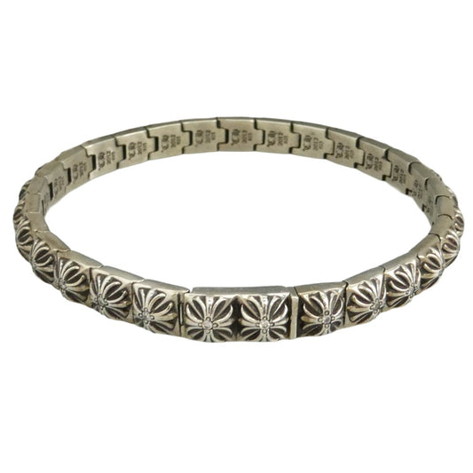 CHROME HEARTS クロムハーツ(原本無) 国内レシート原本付属 1/4 Pyramid Plus Link Bracelet P/D ピラミッド プラス リンク 1/4 29Link パヴェダイヤ ブレスレット シルバー系【中古】
