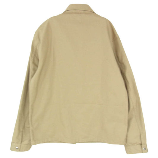 STANDARD CALIFORNIA スタンダードカリフォルニア ロゴワッペン ジップアップ スウィングトップ ジャケット ブルゾン ベージュ系 L【中古】