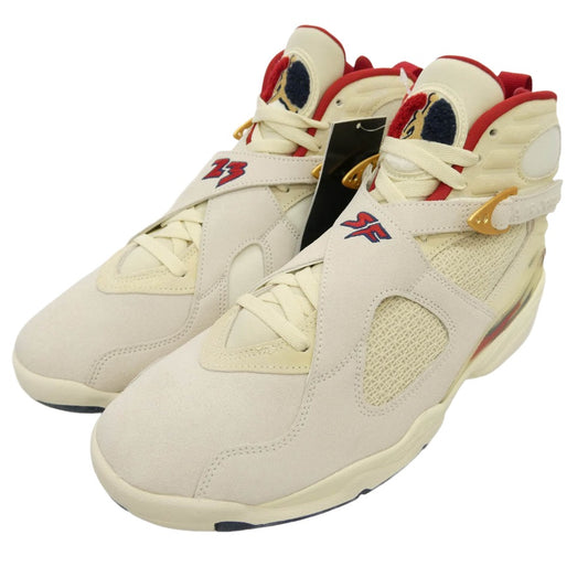 NIKE ナイキ 23AW FJ2850-107 × SoleFly Air Jordan 8 Retro SP Mi Casa Es Su Casa ソールフライ エアジョーダン レトロ ミカサエススカサ ローカット スニーカー オフホワイト系 28.5cm【新古品】【未使用】【中古】