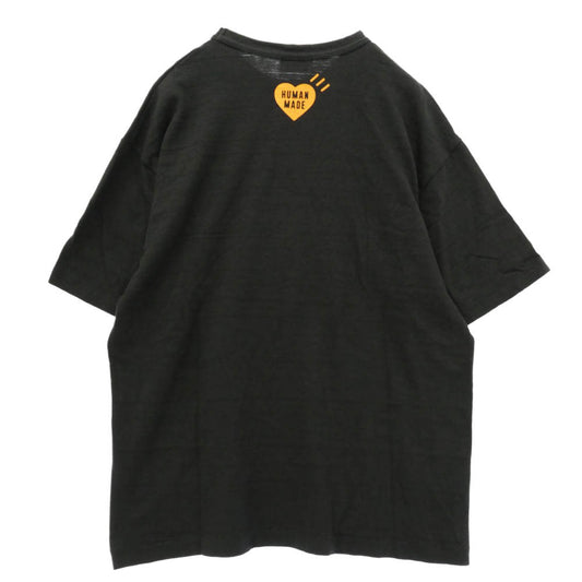 HUMAN MADE ヒューマンメイド 25SS HM29TE012 GRAPHIC T-SHIRT Duck Dry Alls ハート ダック カモ プリント 半袖 Tシャツ ブラック系 XL【中古】