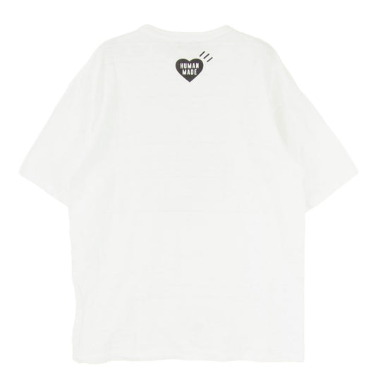 HUMAN MADE ヒューマンメイド 25SS HM-SS25-WEEK13-008 Graphic T-Shirt Dry Alls オーバーオール ダック カモ プリント 半袖 Tシャツ ホワイト系 XL【中古】