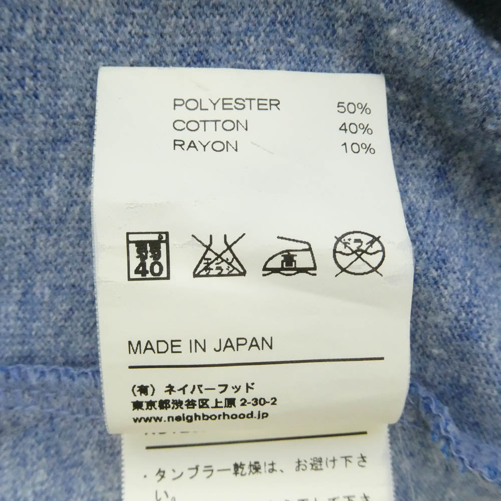 NEIGHBORHOOD ネイバーフッド 11AW 112ATNH-CSM01 CALIF 69 FB ECR CREW 3Q カリフ クルーネック 七分袖 カットソー ライトブルー系 M【中古】