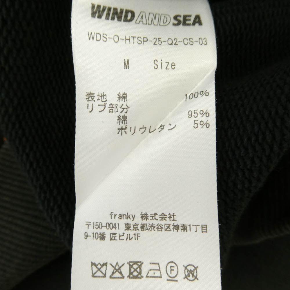 WIND AND SEA ウィンダンシー WDS-O-HRT-25-Q2-CS-03 CREWNECK SWEATSHIRT HEART クルーネック スウェットシャツ ハート トレーナー ブラック系 M【中古】