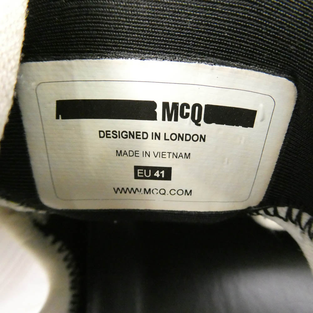 Alexander McQueen アレキサンダーマックイーン ロゴ ベルクロストラップ サンダルスニーカー ベージュ系 ホワイト系 41【中古】
