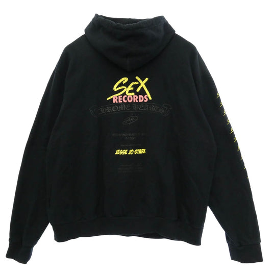 CHROME HEARTS クロムハーツ(原本無) matty boy PPO Sex Records HD PLVR マッティボーイ プルオーバー フーディー パーカー ブラック系 XL【中古】