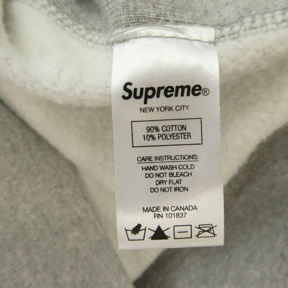 Supreme シュプリーム 19AW Sequin Viper Hooded Sweatshirt スパンコール スウェット パーカー フーディ グレー系 S【美品】【中古】