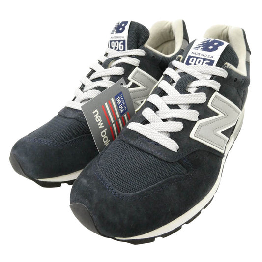 NEW BALANCE ニューバランス M996NAV × KITH キス 996 USA製 ネイビー ローカット スニーカー ダークネイビー系 26cm【極上美品】【中古】