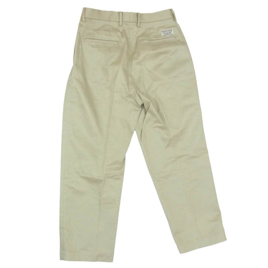 WACKO MARIA ワコマリア DOUBLE PLEATED CHINO TROUSERS ダブル プリーツ チノ トラウザー ツータック パンツ ベージュ系 M【中古】