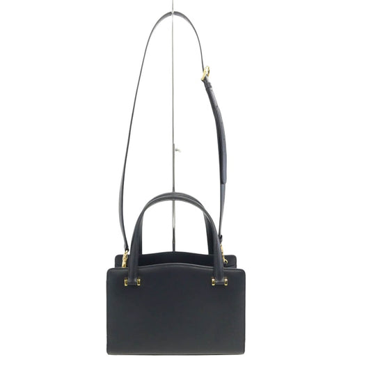 傳濱野 Victoria 口金蝶々 ロイヤル バッグ ヴィクトリア 2WAY ハンドバッグ ショルダー レザー バッグ ネイビー ダークネイビー系【新古品】【未使用】【中古】
