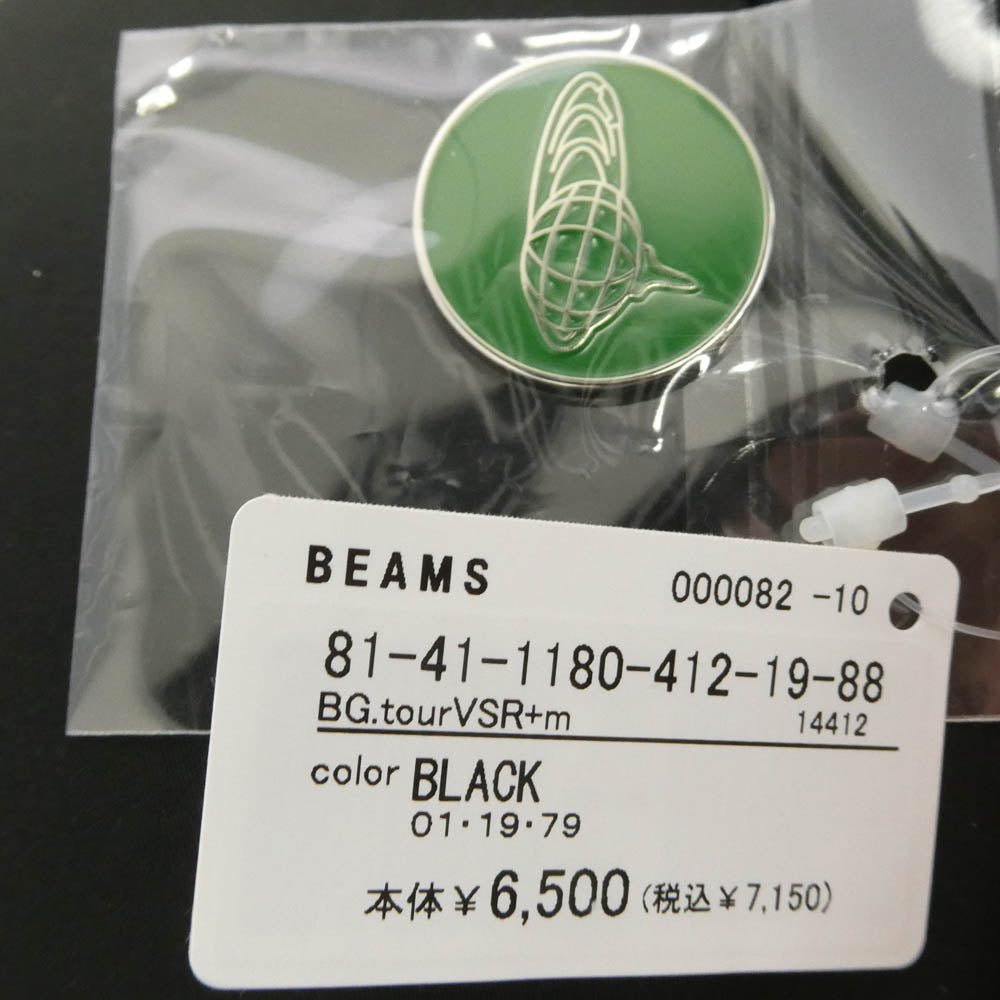BEAMS ビームス 81-41-1180-412-19-88 GOLF ゴルフ サンバイザー キャップ 帽子 ブラック系【新古品】【未使用】【中古】