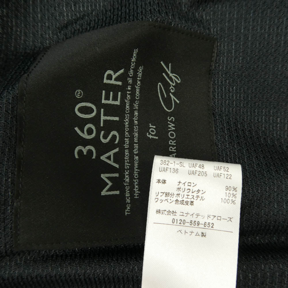 UNITED ARROWS ユナイテッドアローズ 6017-6-000002 GOLF ゴルフ ナイロン Tシャツ 半袖 カットソー ブラック系 L【美品】【中古】