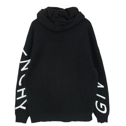 GIVENCHY ジバンシィ 21SS BMJ07G30AF エンブロイダリー ロゴ刺繍 プルオーバー パーカー ブラック系 S【中古】