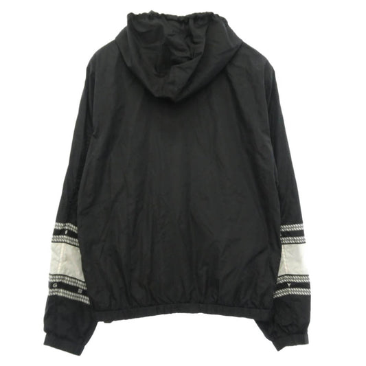 GIVENCHY ジバンシィ BM00C412VH NYLON HOODED JACKET ナイロン フーディ ロゴ ジップアップ ジャケット ブラック系 44【中古】